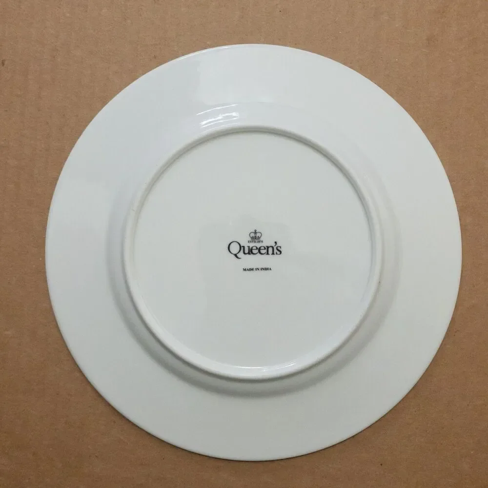Queen's Porcelain Plate and Bowl Set for Boys White Blue Boys' Toys Pattern